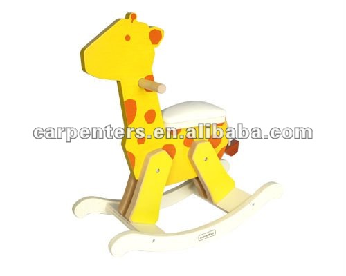 wooden rocking giraffe