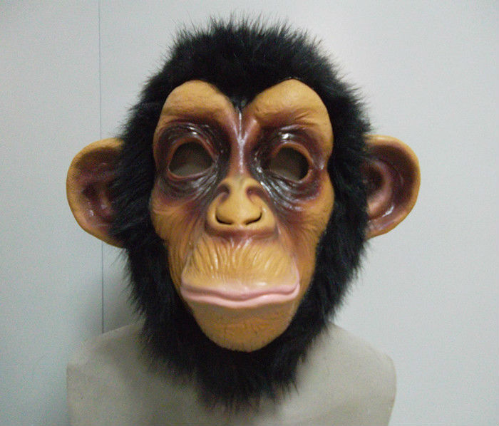 Mascara Macaco Chimpanzé Com Pelo Halloween Cosplay Fantasia Gorila