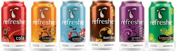 Refreshe Soft Drinks - Pineapple - 9 Flavors - Cola, Mountain Breeze, Lemon Lime, Root Beer, Orange, Grape, Strawberry