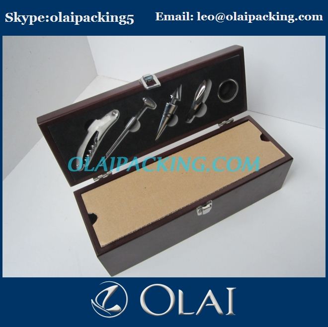 Wooden Wine Box With Wine Accessories,Red Wine Box