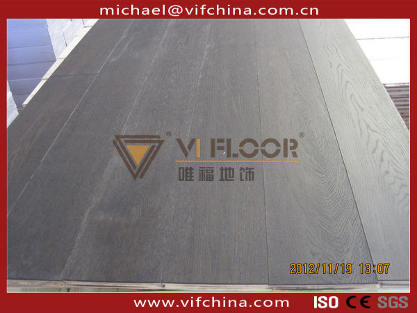 2 layer stained chocolate colour flooring oak