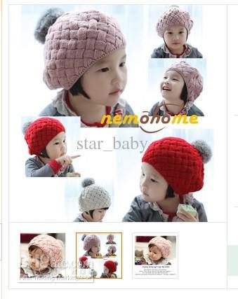 2013 New Korean Autumn Winter girls boys Buds Cap Baby Children Twist Braid Hats C0169