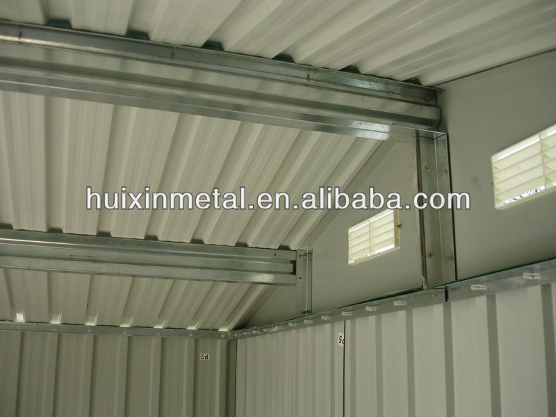 カラー鋼板プレハブ2015使用される金属の庭の物置倉庫hx81220/hx81120シリーズ仕入れ・メーカー・工場