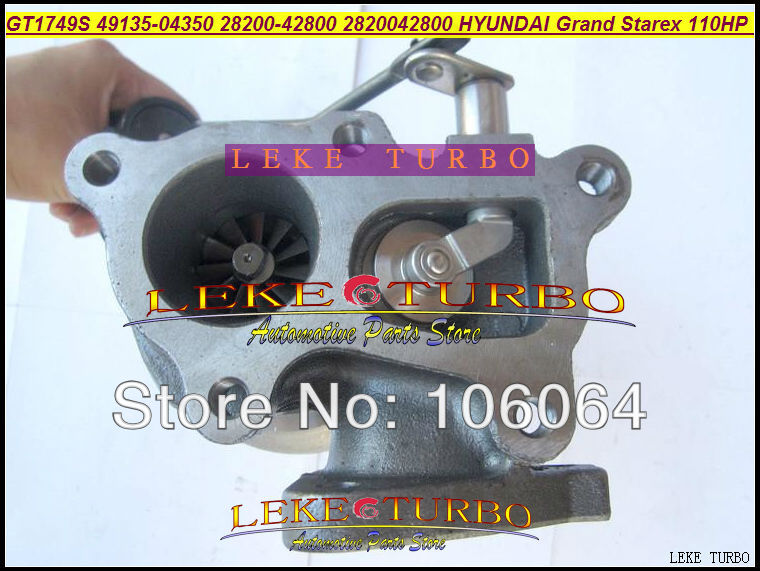 GT1749S 49135-04350 28200-42800 Turbo Turbine Turbocharger For Hyundai Grand Starex 110HP 1.5L (6)