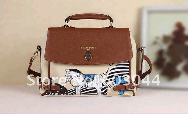 FREE SHIPPING STAR HANDBAG+PU LEATHER WOMAN MESSENGER BAG+WOMAN TOTE+SINGLE SHOULDER BAG+HORSE LOGO HANDBAG+HIGH QUALITY BAG1070