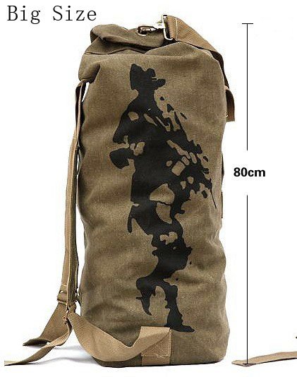 Freeshipping!! Outdoor mountaineering bags, canvas backpack, barrel bags, traveling bags, upgraded version, with rain cover