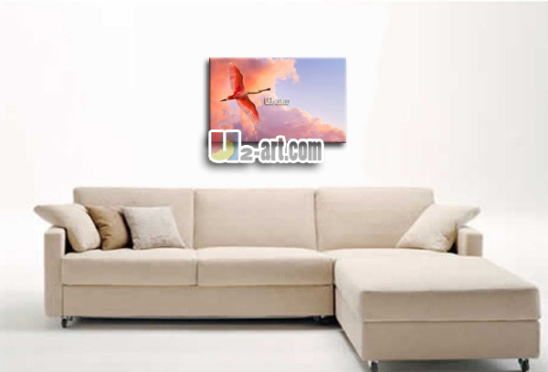 Woonkamer wanddecoratie foto s afgedrukt op canvas rood ... Woonkamer wanddecoratie kunst