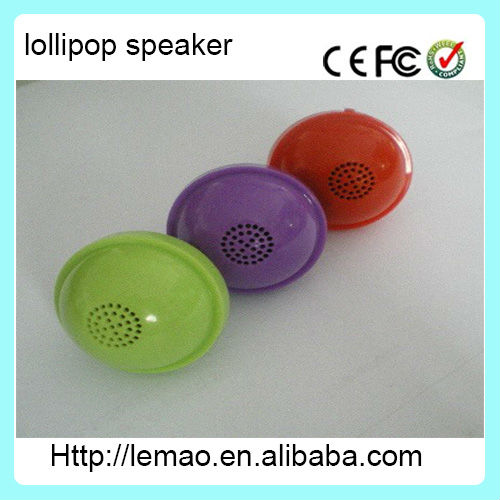 Universal Lollipop Speaker as gift,round speaker