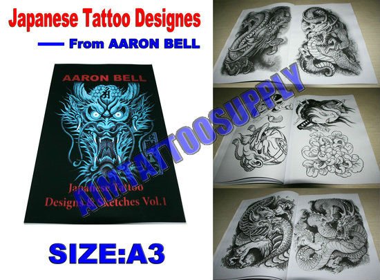 Japanese Tattoo Designs Sketches VoL1 by AARON BELL Tattoo book