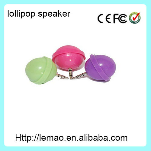 Universal Lollipop Speaker as gift,round speaker