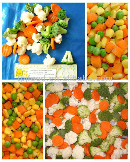 2014 newly processed IQF 3-way mixed vegetables