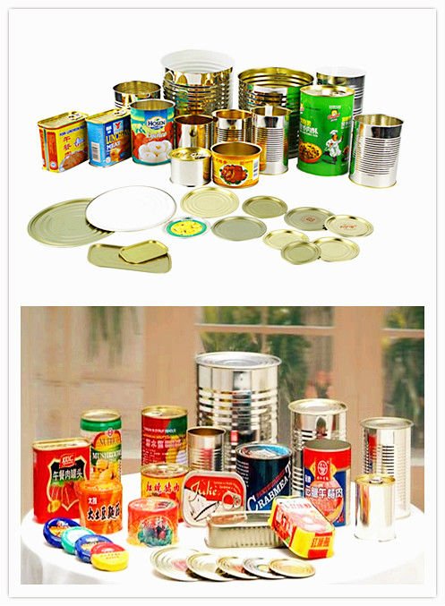 Printed Tin Plate Cans/Boxes with EOE/lid/normal cover for meat/beef/mushroom