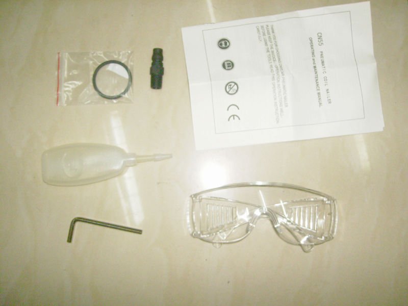 CN55 air nail gun. cn551. Accessories --oil , Protective glasses ,o ring