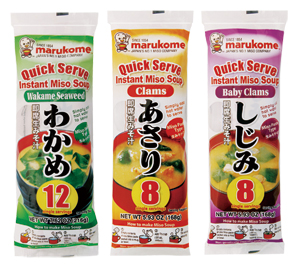 Quick serve instant miso soup soya food made in Japan