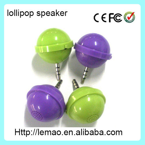 Universal Lollipop Speaker as gift,round speaker