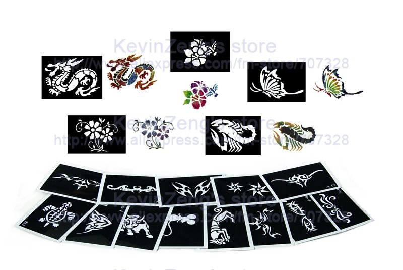 Wholesale Free Shipping Tattoo Stencils for Body art Painting Temporary 