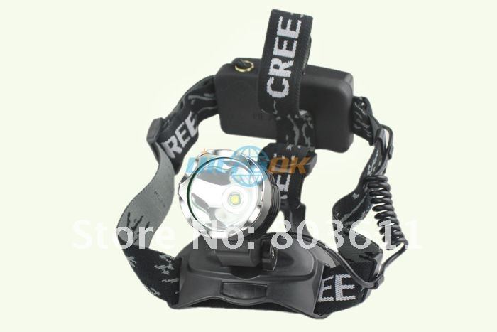 1600 lumens CREE XML T6 LED Aluminum alloy Headlamp Head Torch Lamp light Flashlight 3 Mode black new+AC Charger free shipping