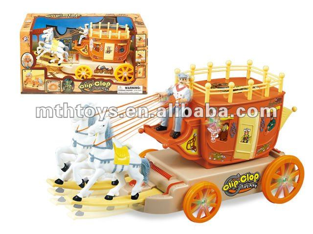 Cartoon Cowboy Wagon