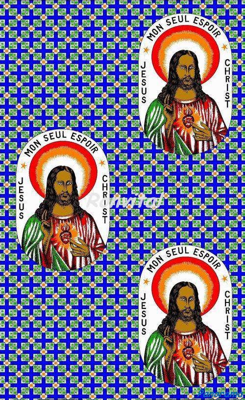 Custom Jesus Portrait Wax Print Fabric /custom Jesus Portrait Print Fabric /custom Jesus
