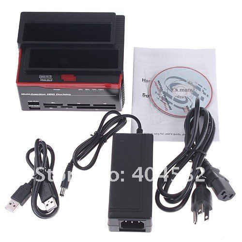 Free shipping USB2.0 SATA+IDE HDD Docking Sation +ESATA+Card Reader+USB HUB with OTB Function Free shipping USB2.0 SATA+IDE HDD Docking Sation +ESATA+Card Reader+USB HUB with OTB Function