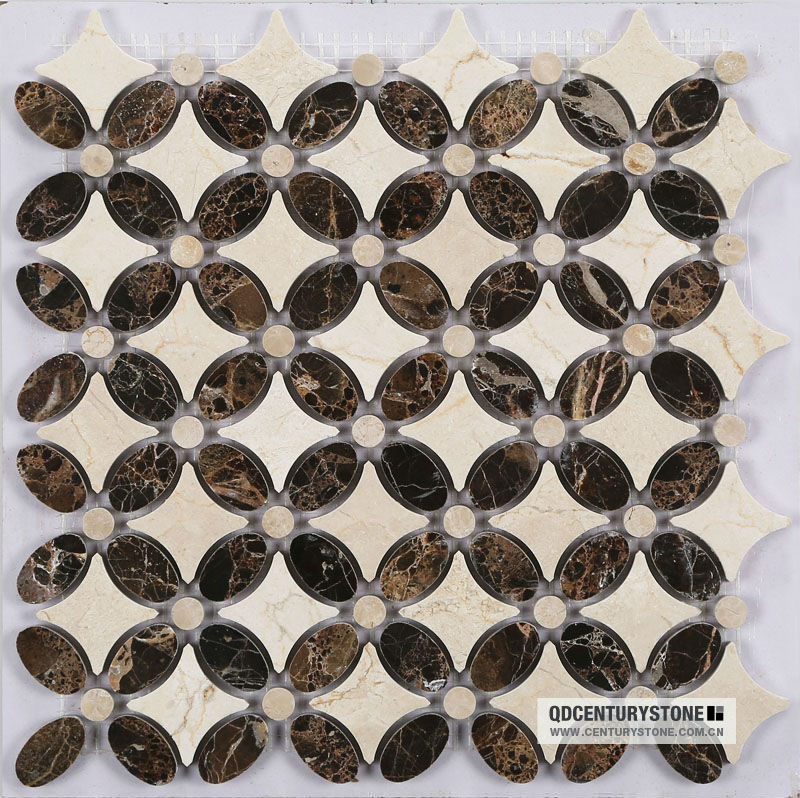 Schwarz und weià blumenmuster boden wand backsplash fliesen ...