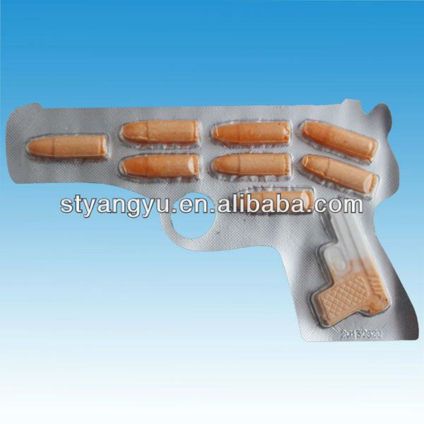 Gun Shape Biscuit and Sour Powder Candy