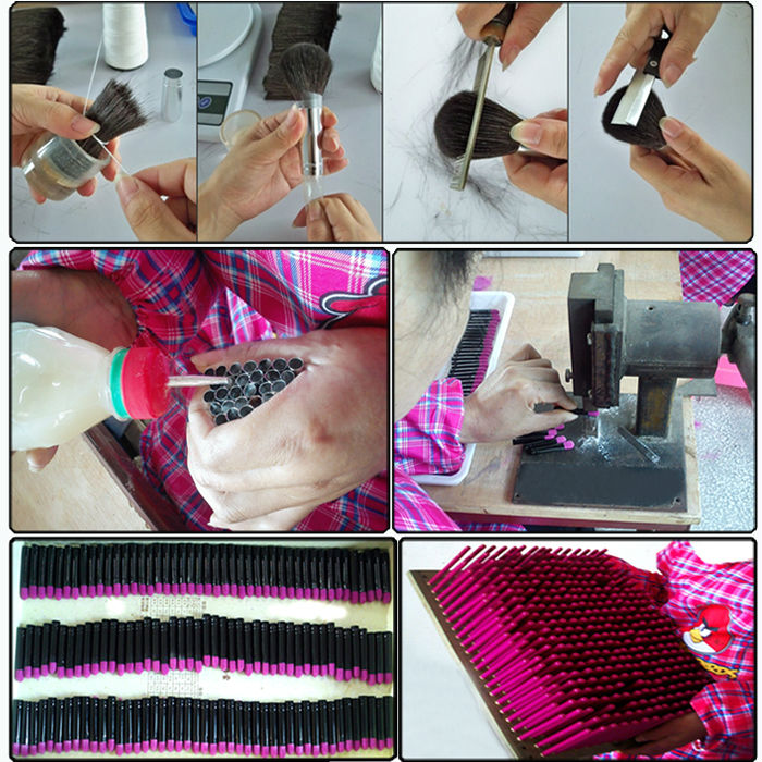 msq9個portbaleピンクの合成毛のブラシを作る問屋・仕入れ・卸・卸売り