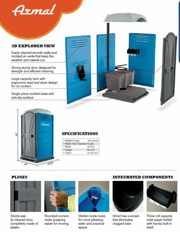 米国赤hdpearmal波アメリカで製造されたポータブルトイレ仕入れ・メーカー・工場