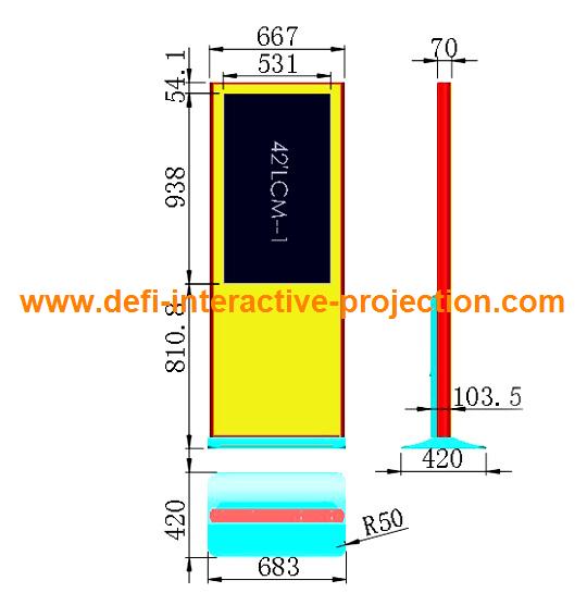 ＤＥＦＩ65インチフロアスタンディング液晶広告画面仕入れ・メーカー・工場