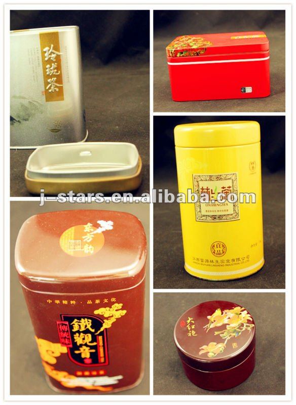 Small cute round printed candy/chocolate bars tin can