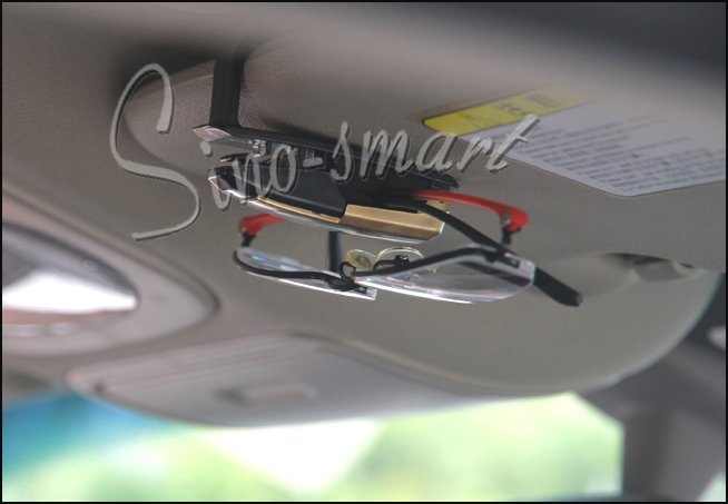 Car Vehicle Sun Visor Sunglasses Eyeglasses Holder Clip Glasses Rack Black/White/Gold Optional color