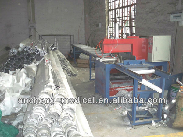 assisting seating and standing up aluminum walker frame with button mechanism and high low handgrip