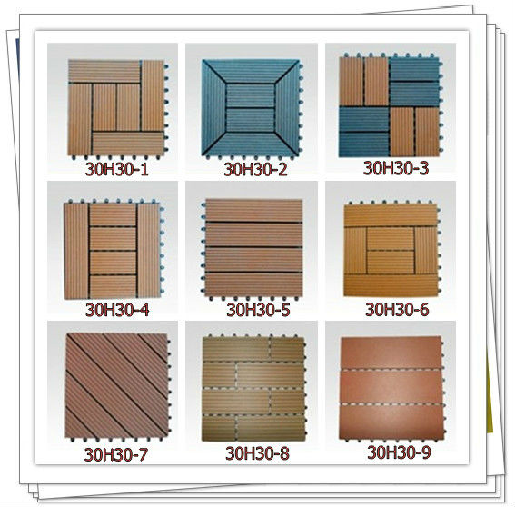 Wpc decking de DIY piso / WPC DIY / WPC enclavamiento azulejos decking de 300 * 300 mm