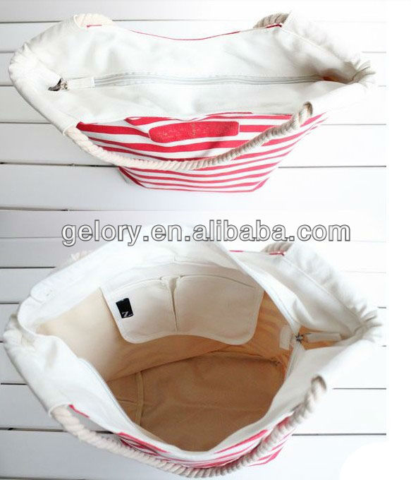 custom printed canvas tote bags for stripes cotton rope handle,small ...