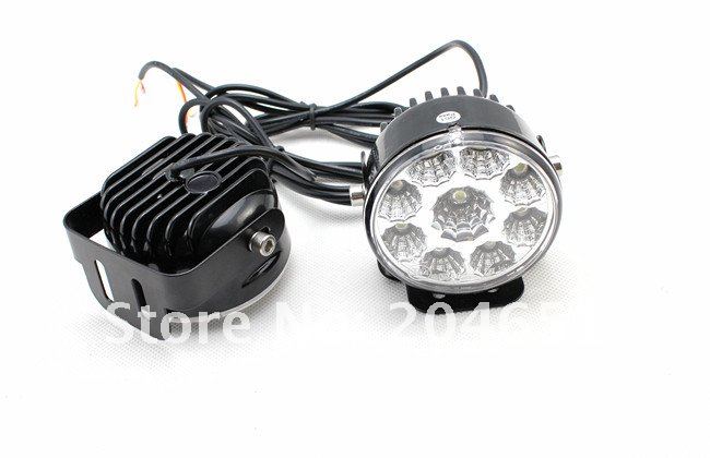 Wholesale High quality 18 LED Daytime Running Light with on/off switch E4 Aluminum housing DRL LED car fog lights(01010176)