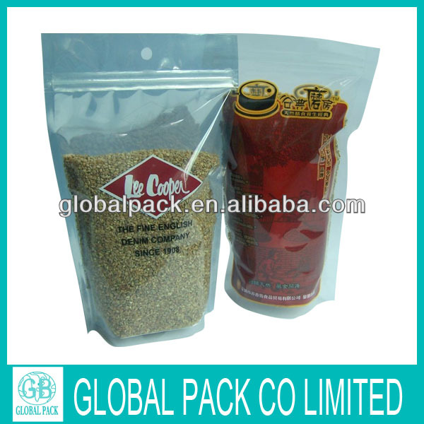 white paper empty tea bag/stand up white paper zipper packaging bag