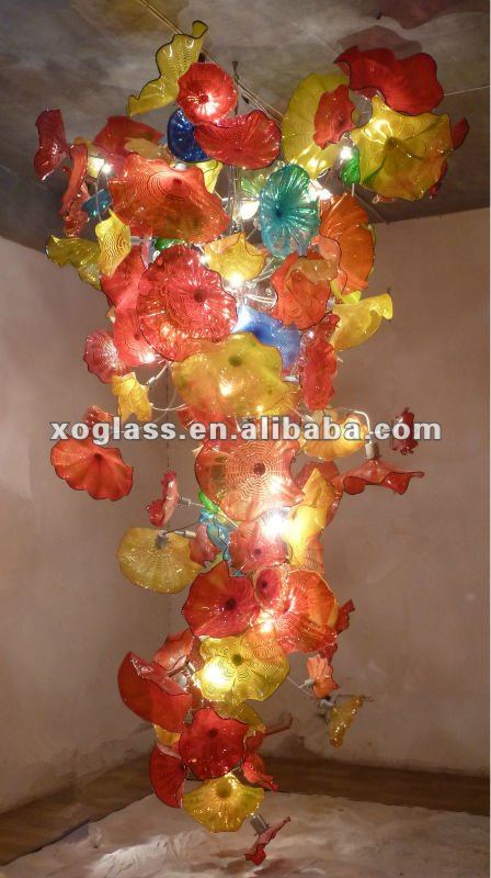 Hotel glas kunst dekoration licht und glas geblasen kronleuchter ...