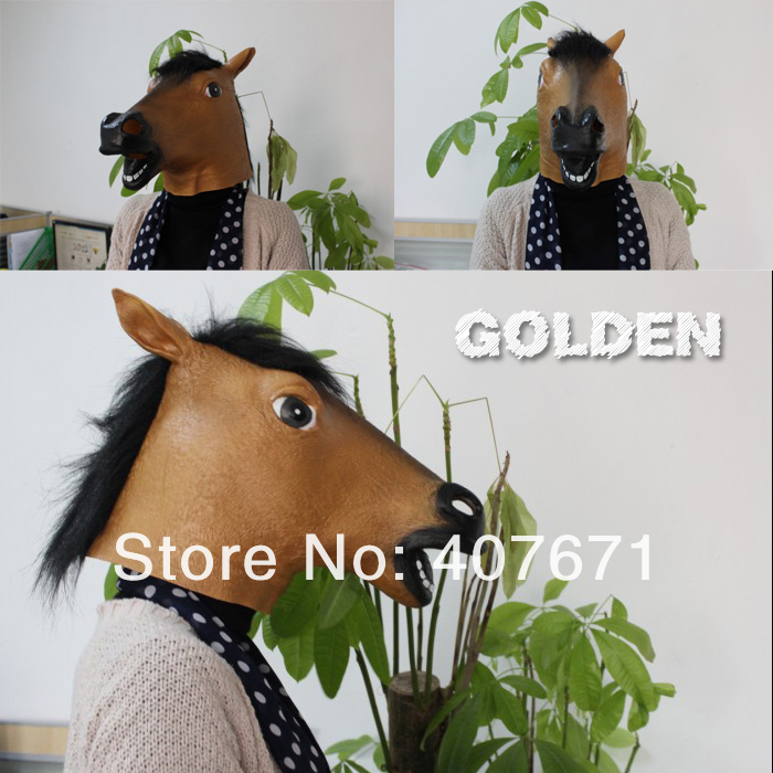 Купить жуткий лошадь маска головы Хэллоуин костюм театра prop новизна ...