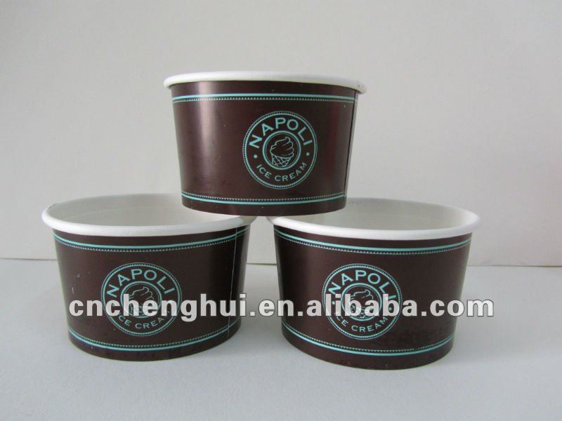 12oz PE coated Custom Frozen Yogurt Cup