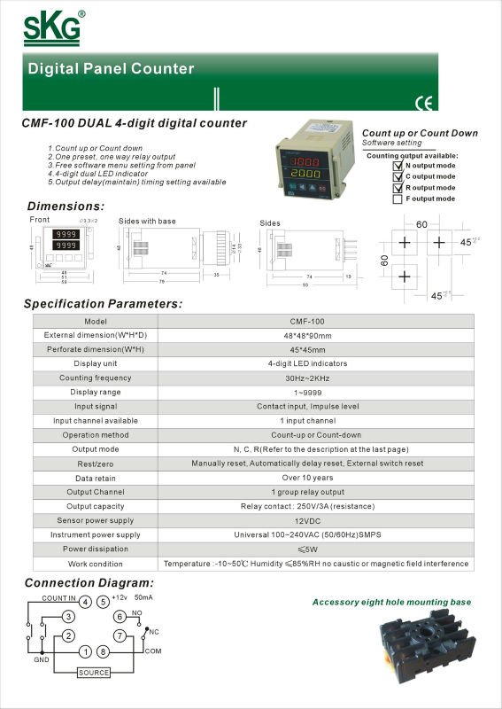CMF100 4ディジットのデジタル反対のメートルの二重表示仕入れ・メーカー・工場