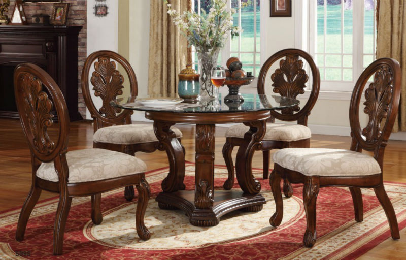 Tradicional muebles de comedor, plazas 8 antiguos de madera juego ... Juego de muebles de madera