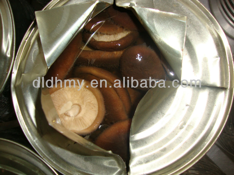 canned sliced shiitake mushroom in tin