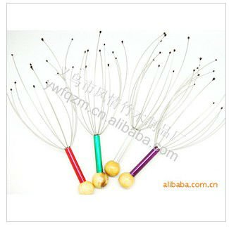 Neck Scalp Massage Head Massager Equipment Stress Relax stainless steel handle manual health care Free Shipping