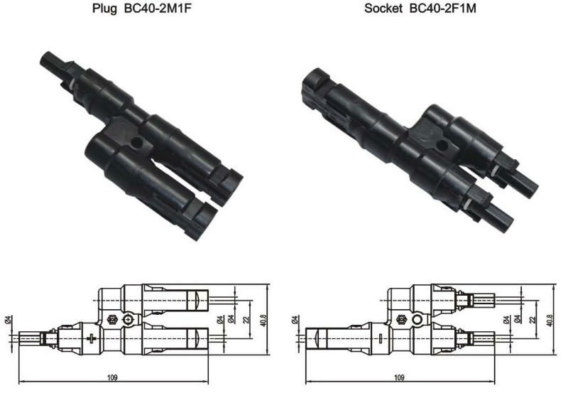 ソーラーy- 分岐コネクタ2m1f・2f1m太陽プラグソケット仕入れ・メーカー・工場