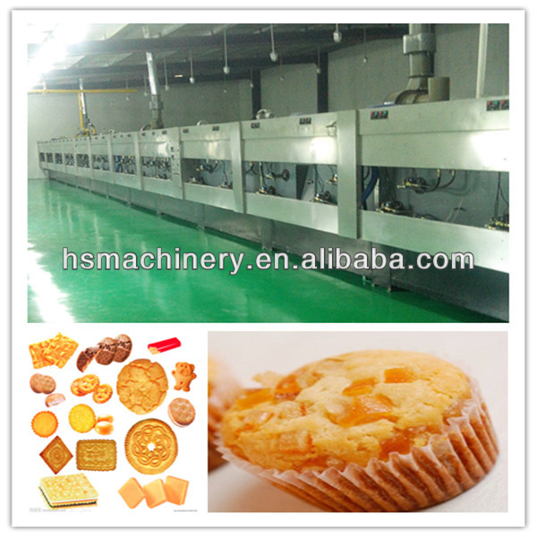 fully automatic control high quality bakery equipment of tunnel oven for baking biscuits/cake/bread/pizza, etc products