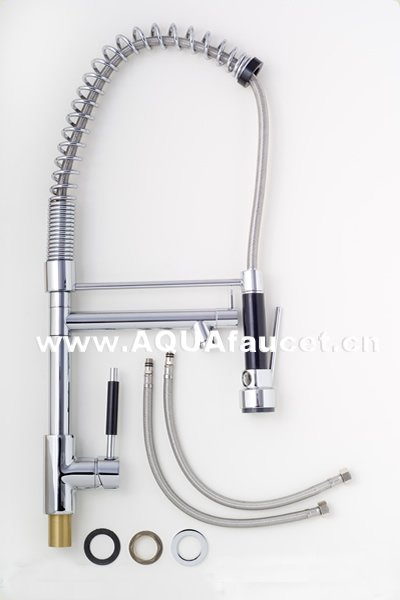 Modern pull out shower spray kitchen tap mixer