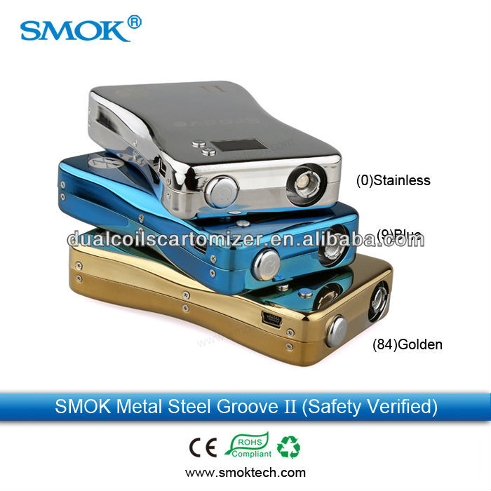 New Version SMOK Groove Metal Steel Groove 2 Safety Verfied Variable voltage E-cigarette battery Mod 3800mah , 3V~6V