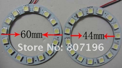 2x 60mm Car Angel Eyes light 15 SMD 5050 LED Ring White 2x 60mm Car Angel Eyes light 15 SMD 5050 LED Ring White