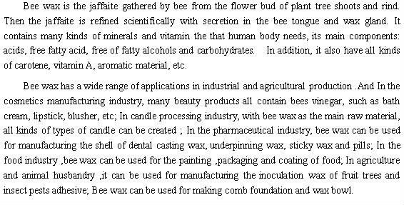 Newest refined white Beeswax used for cosmetic.
