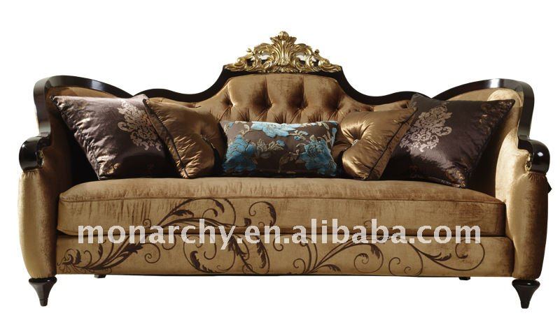 君主制v601-4木材彫刻が施された家具のソファセット仕入れ・メーカー・工場